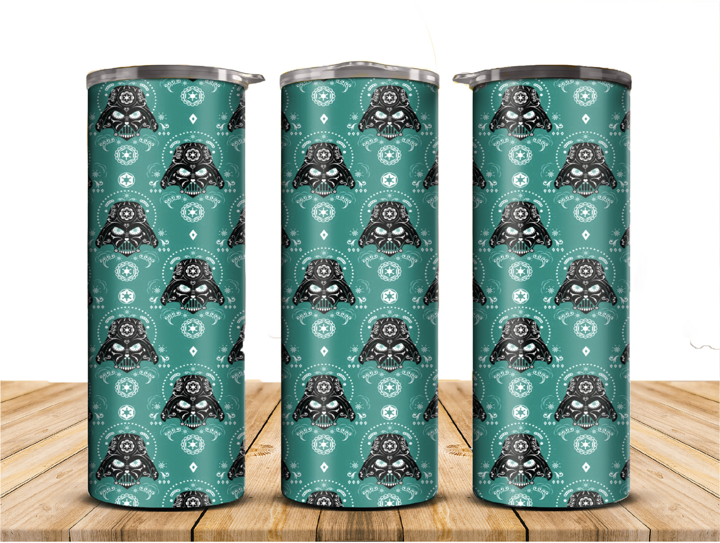 Darth Pattern Tumbler, Tumbler with lid and Straw,