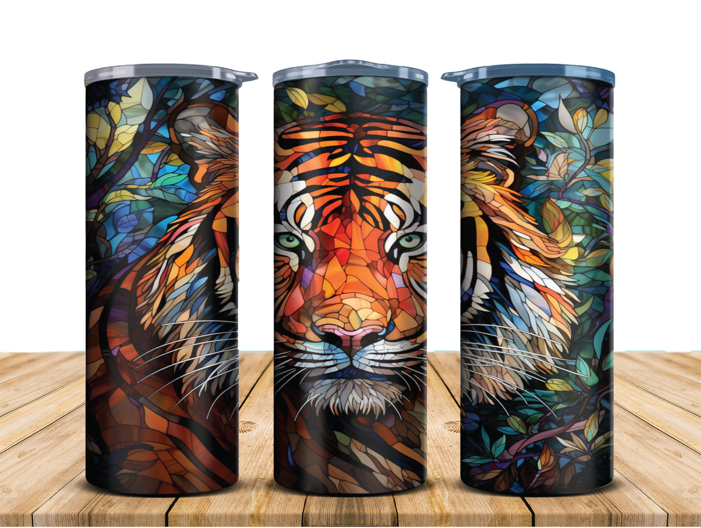 Stainglass Tiger Tumbler